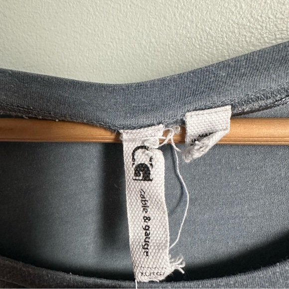 Gray-Blue Washed-Out Cable & Gauge Shirt in Size US XL - Picture 7 of 8